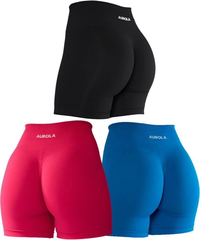 AUROLA Intensify Workout Shorts for Women Seamless Scrunch Short Gym Yoga Running Sport Active Exercise Fitness Shorts